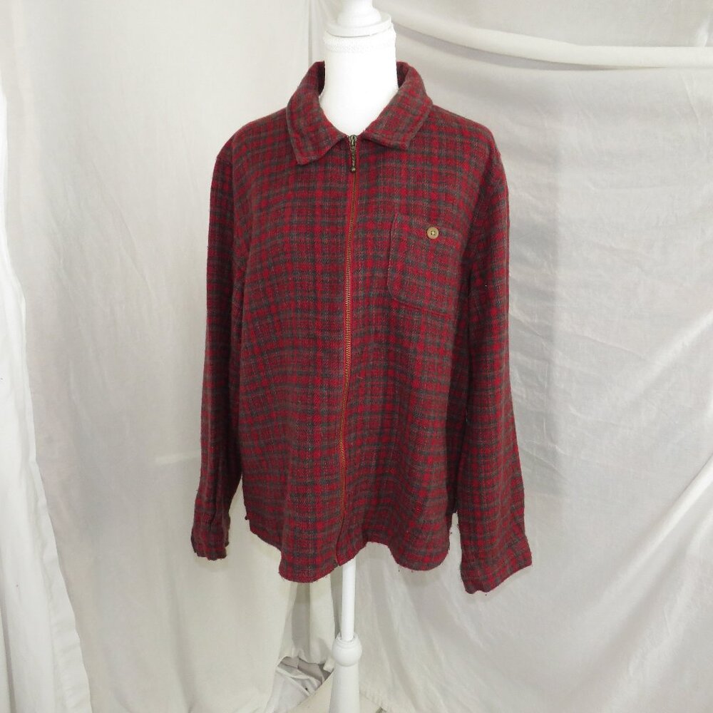 Woolrich Ruby Plaid Zip Jacket | Women’s L | Cozy Outdoor Wool Blend